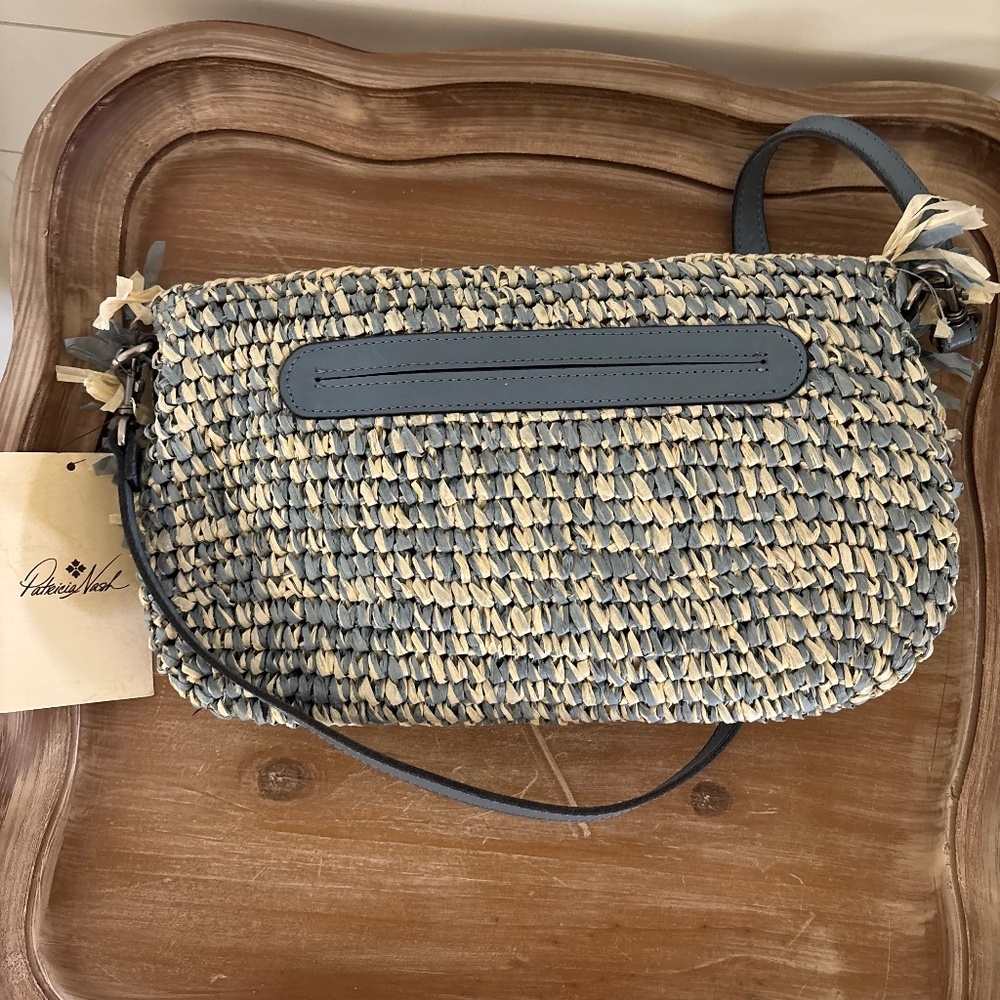 Patricia Nash Loulia Clutch Crossbody In Blue Bag NWT - Picture 3 of 4